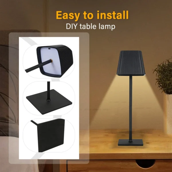 Cordless Table Lamp Portable Battery Powered Led Desk Lamps Usb Rechargeable